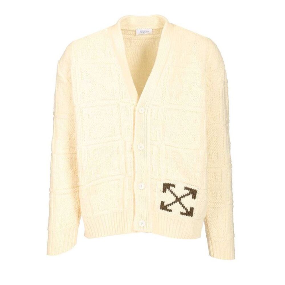 Off-White Men Arrow 3D Wool Cardigan